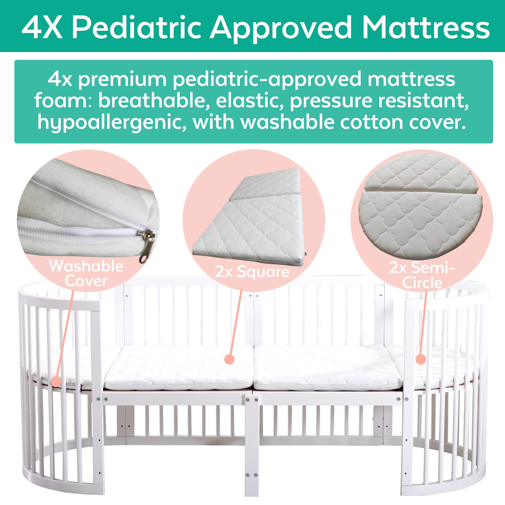 Crib mattress 84x43 best sale